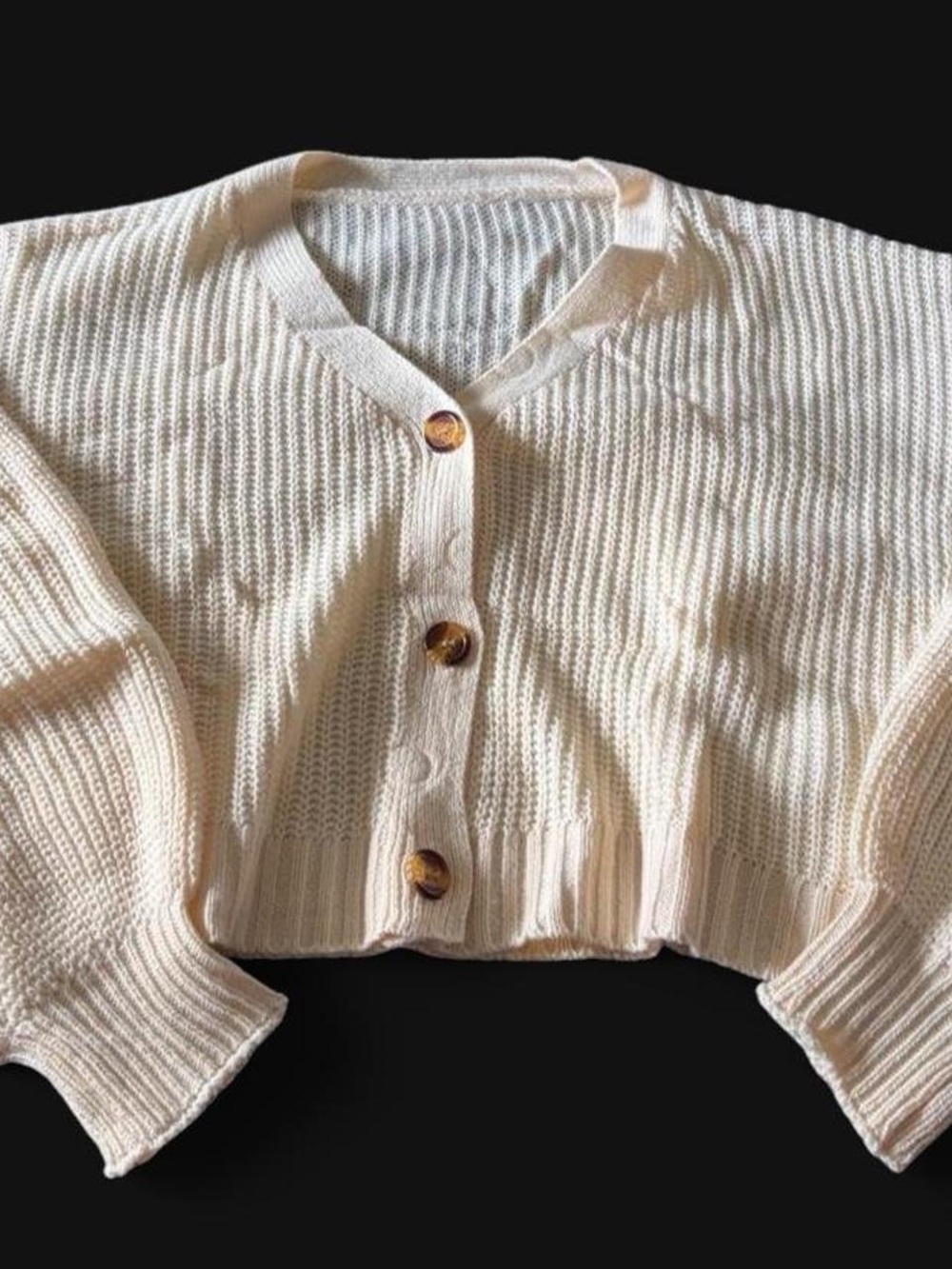 Cute cropped cream sweater
